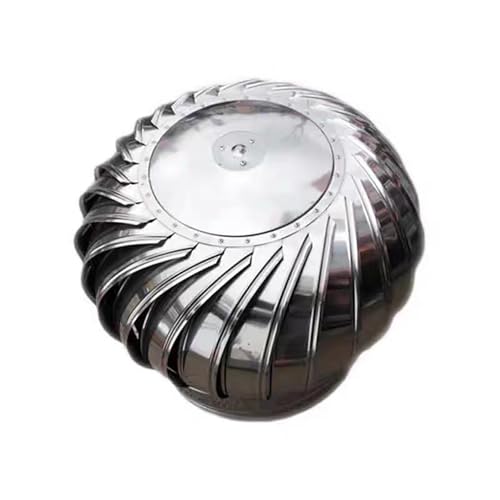 Turbine Ventilator For Roof, Edelstahl Dachventilator Windgetrieben Dachhaube Lüftungsanlage, Entlüftungsöffnung Aus Dickem Edelstahl 304, Rotierende Schornsteinhaube, Für Jedes Wetter(110mm/4.3in) von SARKEY