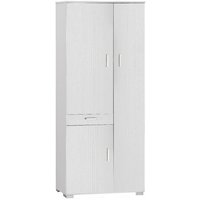 Mehrzweckschrank drei Türen eine Schublade Bianco Cenere 77x34x H178 cm von SARMOG