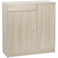 Niedriger Mehrzweck-Kleiderschrank mit zwei Türen und einer Schublade Light Elm 77x34x h80 cm Niedriger Mehrzweck-Kleiderschrank mit zwei Türen und einer Schublade Light Elm 77x34x h80 cm von SARMOG