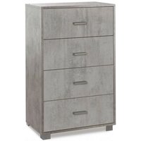 Sarmog - Schlafzimmerkommode mit vier Schubladen Beton Cemento 70x41x H112 cm von SARMOG