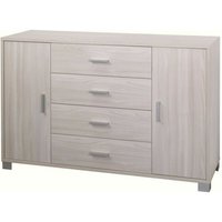Sideboard mit zwei Türen und vier Schubladen Ulme hell 136x41x h86 cm von SARMOG