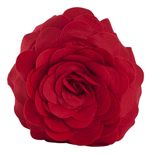 SARO LIFESTYLE FT095.R13R Fleur De Jardin Poly Filled Throw Pillow, Red, 13" von SARO LIFESTYLE