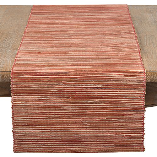 Saro Lifestyle: Tischläufer aus der Melaya Kollektion, changierend, gewebt, noppig, 41 x 183 cm, rostfarben von SARO LIFESTYLE