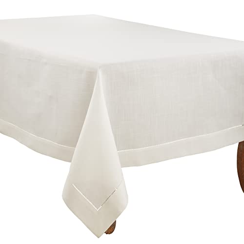 SARO LIFESTYLE Tischdecke mit Hohlsaum, elfenbeinfarben, 178 x 406,4 cm SARO LIFESTYLE Tischdecke mit Hohlsaum, elfenbeinfarben, 178 x 406,4 cm von SARO LIFESTYLE