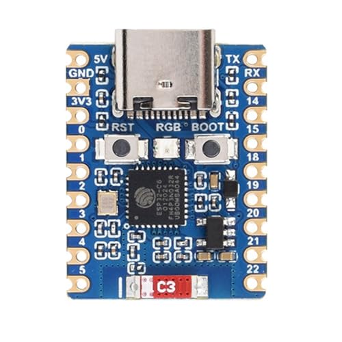 SAROAD 1 Stück ESP32 C6 Zero Entwicklungsplatine WiFi 6 ESP32 Mini-Modul Doppelter Prozessor Blau Unterstützt 2,4GHz WiFi Bluetooth LE Modul von SAROAD