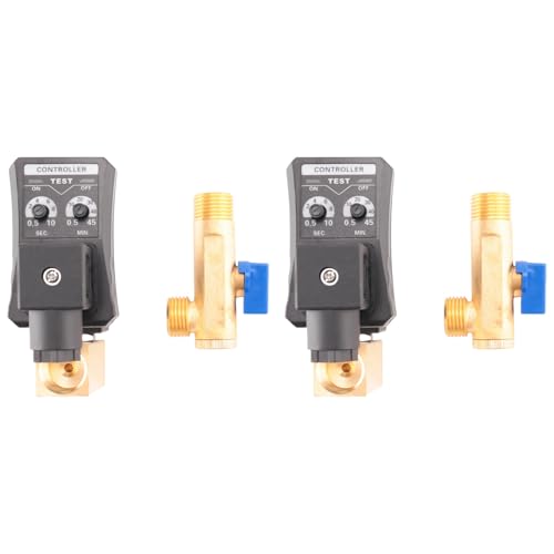 SAROAD 2 x G1/2 DN15 230 V automatischer zeitgesteuerter Wassertank, elektronisches zeitgesteuertes Ablassventil für Luftkompressor-Kondensatmanagement SAROAD 2 x G1/2 DN15 230 V automatischer zeitgesteuerter Wassertank, elektronisches zeitgesteuertes Ablassventil für Luftkompressor-Kondensatmanagement von SAROAD