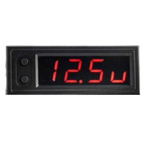 SAROAD Auto-Uhr Universal Automotive Digitaluhr Datum 3 in 1 LCD Display Elektronische Temperatur Nachtleuchtende Trim Rot Zubehör von SAROAD
