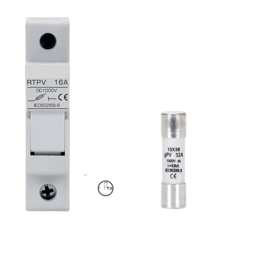 Solar Photovoltaic DC Fuse 1A To 63A Guide Rail Mounting 1500V PV Direct Current Fuse Holder Circuit Breaker(8A,RTPV1085) von SARSSXOKV