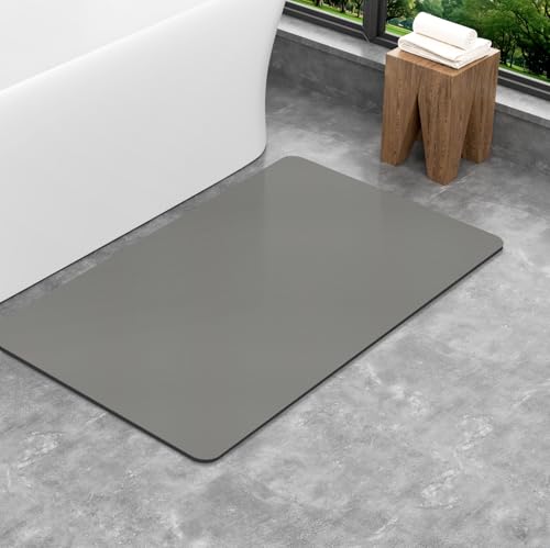 SARTNP Badematte Rutschfester Super Absorbierende Badezimmerteppich: dünn 40 x 60 cm Waschbar schnelltrocknende Badvorleger Duschvorleger für Dusche, Badewannen und Badezimmer (Hellgrau, 40 x 60 cm) SARTNP Badematte Rutschfester Super Absorbierende Badezimmerteppich: dünn 40 x 60 cm Waschbar schnelltrocknende Badvorleger Duschvorleger für Dusche, Badewannen und Badezimmer (Hellgrau, 40 x 60 cm) von SARTNP