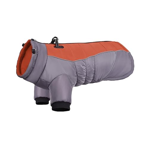 SARUEL Warme Winter-Hundejacke,wasserdichte Haustierjacke,Reflektierender Reißverschlussmantel Für Kleine Große Hunde,Labrador-Kleidung,Kostüme Für Französische Bulldoggen,E,3XL von SARUEL