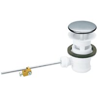 SAS - Automatischer PVC-Waschtisch-/Bidetablauf mit abdeckbarem Edelstahlventil - ohne Zugstange von SAS