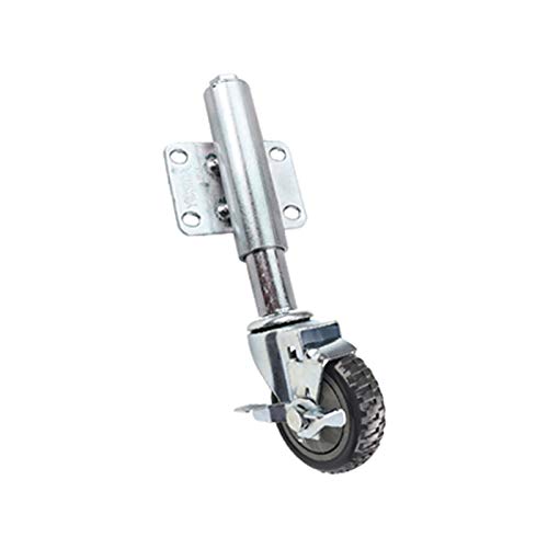1 Stück 3 Zoll Hochleistungs-Federtorräder - Einstellbare Stoßdämpferrolle for Gartentüren, 132 lbs Tragkraft(Side Brake 60mm) von SASAS