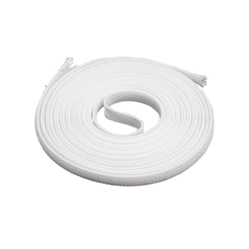 1 Stück geflochtene Glasfaserhülle – 600 °C, 1 m/5 m Länge, flammhemmendes Kabelmanagementrohr for den Heim- und Bürogebrauch(White,2MMx1M) von SASAS