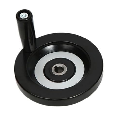 1 Stück schwarzes Bakelit-Handrad – langlebiges Handrad mit gewellter Rückseite aus Aluminiumlegierung for Fräsmaschinen und Drehmaschinen(63x10mm) von SASAS