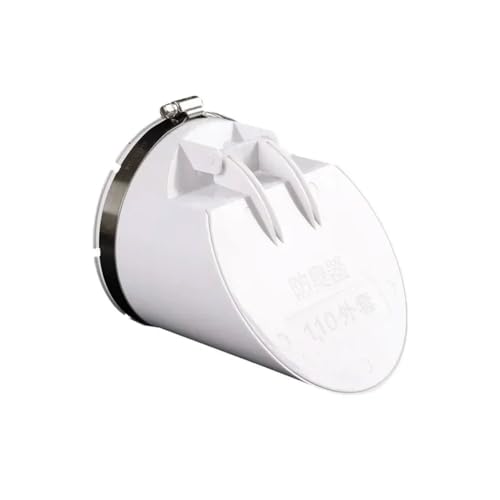 1 Stück weißer PVC-Bodenablauf – geruchshemmende Dachabdeckung und Regenrohrkappe for Balkon und Garten, Siebstopfen for 50/75/110 mm Rohre(75mm) von SASAS