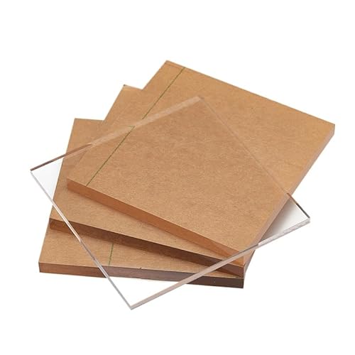 1 transparente Acrylplatte – flexible PMMA-Kunststoffplatte for Basteln, Beschildern und for Heimwerkerprojekte(6mmx200x200mm) von SASAS