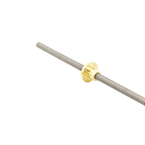 304 SS T10 Leitspindel for 3D-Drucker – 420 mm Länge, 10 mm Durchmesser, mit Messingmutter – rostbeständige Linearführung(Pitch 2mm lead 10mm) von SASAS