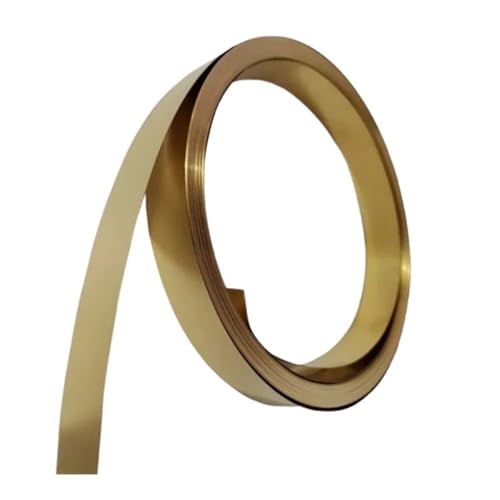 Goldfolie Draht Messingfolie Platte - 8mm breit H62 Dünne Messingplattenleiste für Schmuckherstellung DIY - 1 Stk.(0.2x8x1000mm) von SASAS