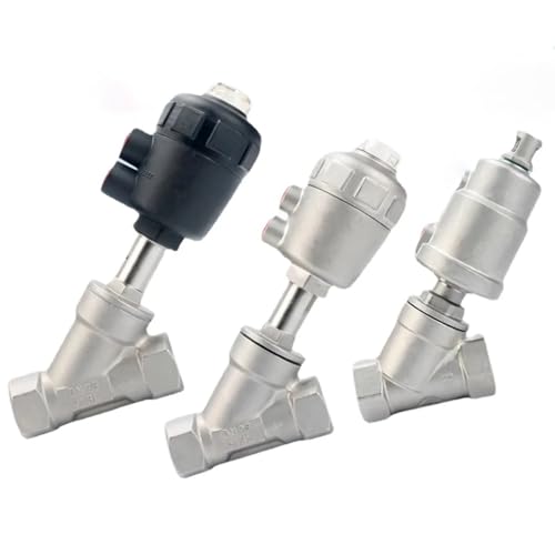 Pneumatisches Winkelsitzventil aus Edelstahl 304 – 1/4" bis 2" BSPT, PTFE-Dichtung zur Dampf-, Gas-, Öl- und Wassersteuerung(C Normally Close,DN50-80mm) von SASAS