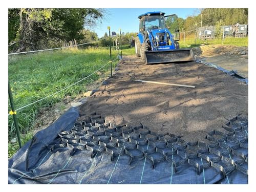 SASAS HDPE-Geogitter for Einfahrten und Erosionskontrolle – 2"/4" Höhe, langlebiges Kiesgitter zur Hangstabilisierung(4x8m (13x26ft) 5cm/2" High) von SASAS