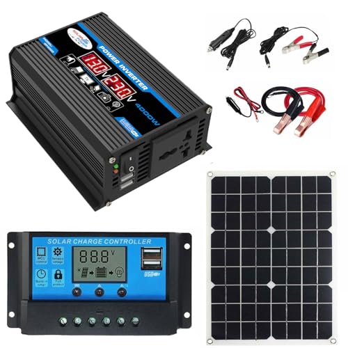 SASAS Unabhängiges Solarpanel-Set mit 4000 W mit wasserdichtem 18-W-Panel und intelligentem 30-A-Laderegler für Haus, Außenbereich und Wohnmobile. von SASAS