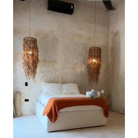 Moderne Dekorative Raffia-Deckenlampe Im Boho-stil Moderne Dekorative Raffia-Deckenlampe Im Boho-stil von SASAstudioDesigns