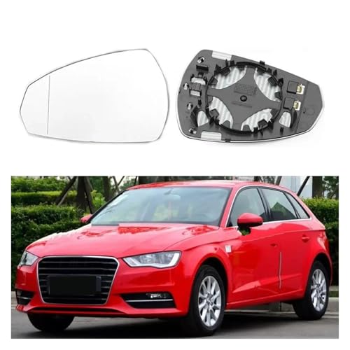SASFDSG Ersatzspiegelglas Für A3 2014-2020 Seitenspiegel Reflektierende Linse Rückspiegel Linsen Glas Mit Heizung 8V0857535E 8V0857535C Umkehrlinse(2PCS Left and Right) von SASFDSG