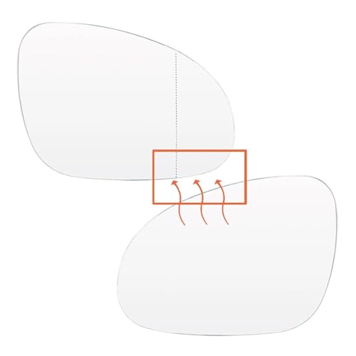 SASFDSG Ersatzspiegelglas Für VW Für Jetta Für MK5 2006-2009 Autoflügel Rückansicht Glas Seite Konvexen Rückspiegel Glaslinse(Left Right) von SASFDSG