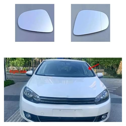 SASFDSG Ersatzspiegelglas Für VW Für MK6 Für 5K 2009 2010 2011 2012 Autoteile Rückspiegel Seitenflügel Beheiztes Langlebiges Spiegelglas Umkehrlinse(1 Right and 1 Left) von SASFDSG