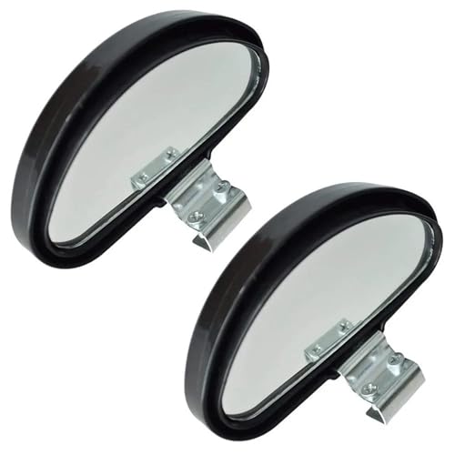 SASFZ Auto Außenspiegel 2Pcs HD Glas Auto Rückspiegel Einstellbare 360 ​​Grad Umkehr Hilfs Spiegel Sicherheit Universal Spiegelglas Ersatz(Schwarz) von SASFZ
