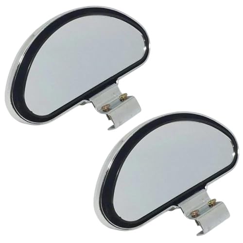 SASFZ Auto Außenspiegel 2Pcs HD Glas Auto Rückspiegel Einstellbare 360 ​​Grad Umkehr Hilfs Spiegel Sicherheit Universal Spiegelglas Ersatz(Silber) von SASFZ