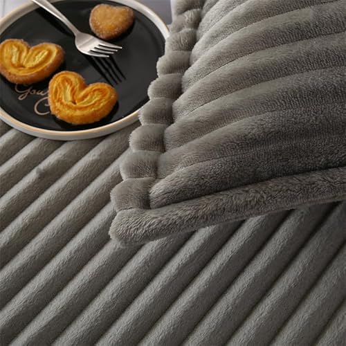 SASIGAYA Flanell Kissenbezug Grau 51x75cm Luxus Kissenhülle für Haar und Haut 2er-Pack von SASIGAYA