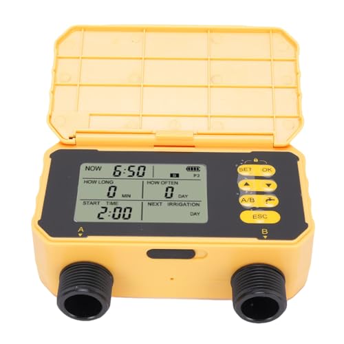 SASKATE Solar Sprinkler Timer, 2 Outlet Auto Timing Regenverzögerung Wassertimer mit Filtertyp -C -Hafen in der Batterie für Gartenhof Bewässerung SASKATE Solar Sprinkler Timer, 2 Outlet Auto Timing Regenverzögerung Wassertimer mit Filtertyp -C -Hafen in der Batterie für Gartenhof Bewässerung von SASKATE