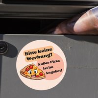 Briefkastenaufkleber - Keine Werbung Außer Pizza Ist Im Angebot von XXxHAPPYSASSYxXX