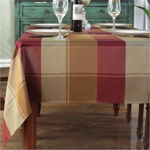 Rechteckige Tischdecke Polyester-Tischdecke im Karierten Stil Spritzwassergeschützt staubdicht knitterfrei schwere Tischdecke für Küche Esstischplatte von SASTYBALE