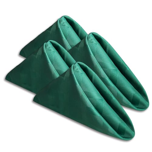 SASTYBALE Weihnachtliche Stoffservietten, waschbar, Jacquard-Servietten, schwere Stoffservietten für Restaurant, Party, Abendessen, Dekoration (50 x 50 cm, Grün), 4 Stück von SASTYBALE