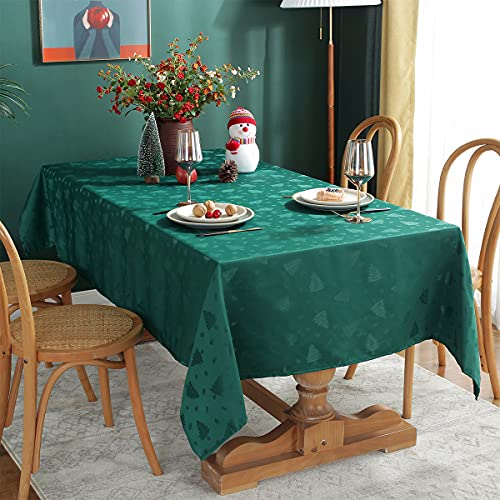 Weihnachtstischdecke, rechteckig, Jacquard-Tischdecke, auslaufsicher und knitterfrei, rechteckig/länglich, 152.4x213.4 cm (6-8 Sitze)) von SASTYBALE