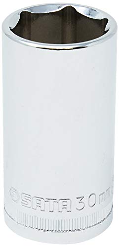 SATA 1/2' Steckschlüsseleinsatz, lang, 6-kant, 30 mm ST13416SC (Steckschl Nuss Einsatz Steckschlüsseleinsatz Schraubeneinsatz) von SATA