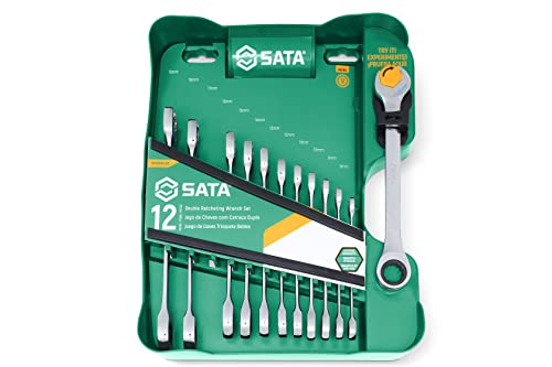 SATA 12-teiliges Doppelratschenschlüssel-Satz, metrisch - ST09066-02 von SATA