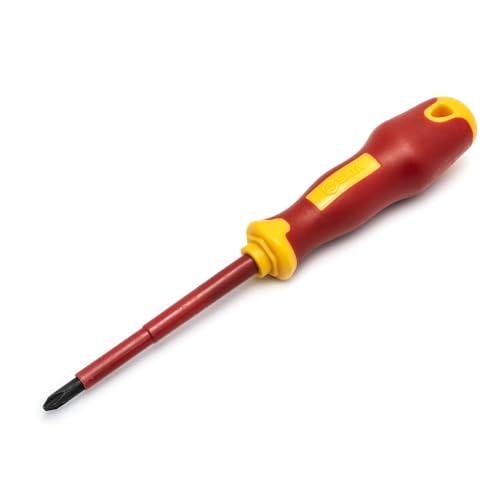 SATA Schraubendreher Kreuzschlitz-Profil VDE, PH2 x 100 mm ST61223SC (1000V Phillips Phillips-Schraubenzieher Kreuzschraubenzieher Kreuzschlitzschraubenzieher) von SATA