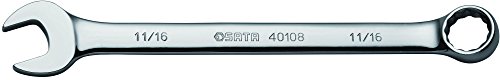 SATA Ring-Maulschlüssel zöllig 1", SATA, 1 Zoll ST40113SC (Maulringschlüssel Zollschlüssel Schraubenschlüssel), Chrom-Vanadium Stahl, Schraubenschonend durch Surface Drive. von SATA