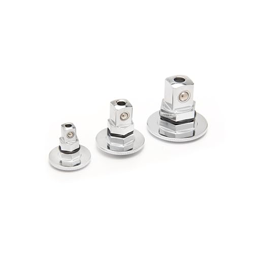 SATA ST09084SJ, Ratschen Schlüssel Adapter Set, Schnelllösefunktion, 1/4 inch/6.35 mm, 3/8 inch/9.525 mm 1/2 inch/12.7 mm, 3 Tlg. von SATA