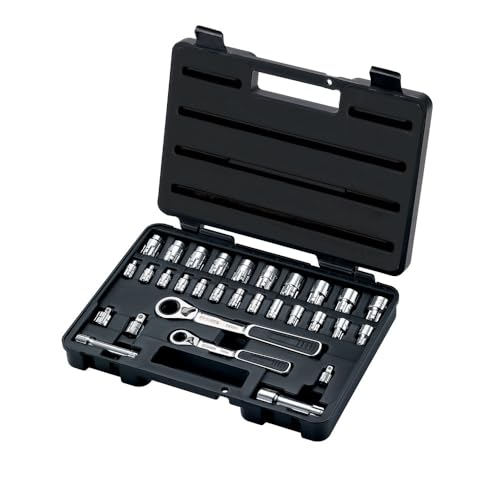 SATA Durchsteckschlüssel-Satz, 1/4' & 3/8' 30-teilig, 3,5-19 mm ST09132SJ (Ratschen-Durchsteckschlüssel-Satz Durchsteckschlüsselsatz Durchsteckschlüssel Durchsteckratsche Durchsteckknarre) von SATA