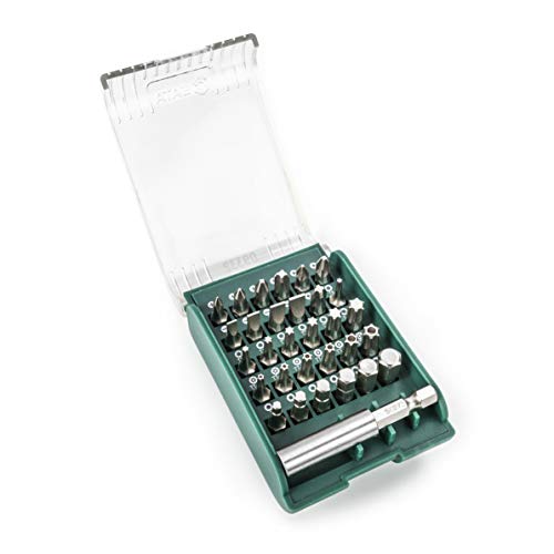 SATA Bit Set mit magnetischem Bit Halter, 31-teilig ST09332SJ (31 Satz Torx Schlitz Pozi Schraubendreher Bits Sortiment Schraubendreherbit) Antrieb: 1/4 '/Material: Chrome-Vadium (Cr-V) von SATA