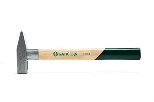 SATA ST92404SC Schlosserhammer, Vorschlaghammer, Stahlhammer und Ingenieurhammer, mit Hickory Holzstiel 500 g von SATA