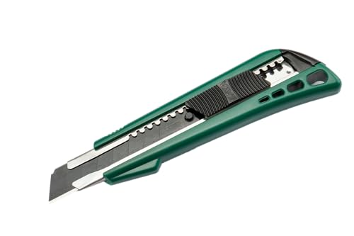SATA ST93422A Universal Cuttermesser, Teppichmesser, Abrrechklingenmesser, Kartonmesser, Mehrzweckmesser, Allzweckmesser 100x18 mm von SATA