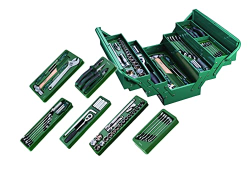 SATA ST95104A70-6 Werkzeugkasten und Tablett, metrisch, 1/2 Zoll Antrieb, 6 Punkte, 70-teilig, mehrfarbig von SATA