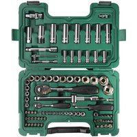 88 Tlg. 1/4 & 1/2 6-Kant Steckschlüssel Satz, metrisch - Sata von SATA