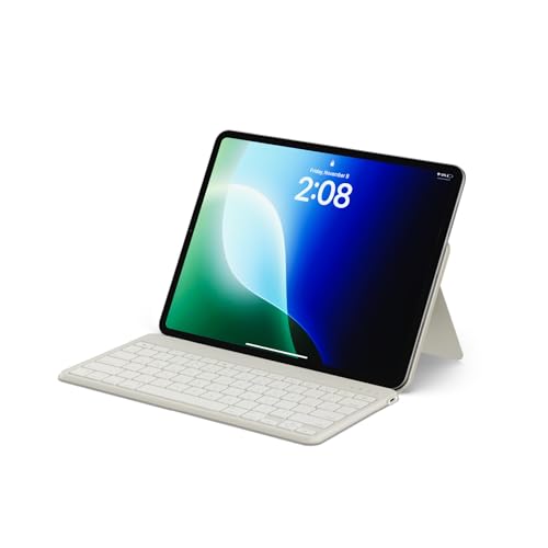 SATECHI OntheGo™ Bluetooth Tastatur mit verstellbarem Ständer, Verbindung mit bis zu 3 Geräten, USB-C wiederaufladbarer Akku, kompakte & tragbare Tastatur für iPad und Tablet, US QWERTY - Sand/Beige SATECHI OntheGo™ Bluetooth Tastatur mit verstellbarem Ständer, Verbindung mit bis zu 3 Geräten, USB-C wiederaufladbarer Akku, kompakte & tragbare Tastatur für iPad und Tablet, US QWERTY - Sand/Beige von SATECHI