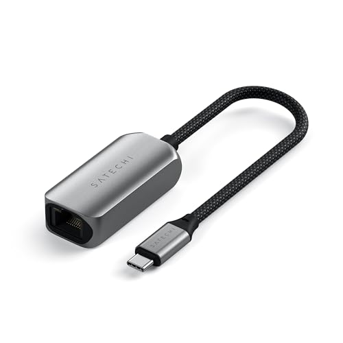 SATECHI USB-C 2,5Gb Ethernet-Adapter, USB-C zu Ethernet-Adapter bis zu 2,5Gb für schnellere Geschwindigkeit - Für MacBook Pro, MacBook Air, iPad Pro, iPhone 15 und weitere USB-C Geräte, ST-AE25M SATECHI USB-C 2,5Gb Ethernet-Adapter, USB-C zu Ethernet-Adapter bis zu 2,5Gb für schnellere Geschwindigkeit - Für MacBook Pro, MacBook Air, iPad Pro, iPhone 15 und weitere USB-C Geräte, ST-AE25M von SATECHI